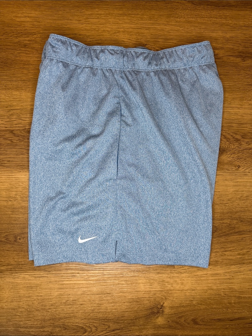 Nike Light Blue Athletic Shorts with White Swoosh - Picture 4 of 9